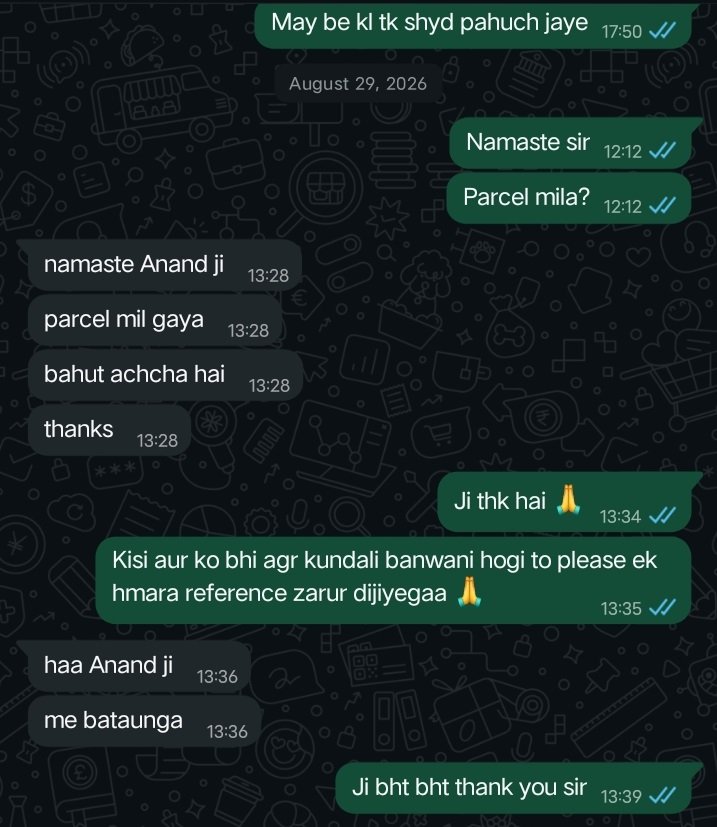 Customer WhatsApp review