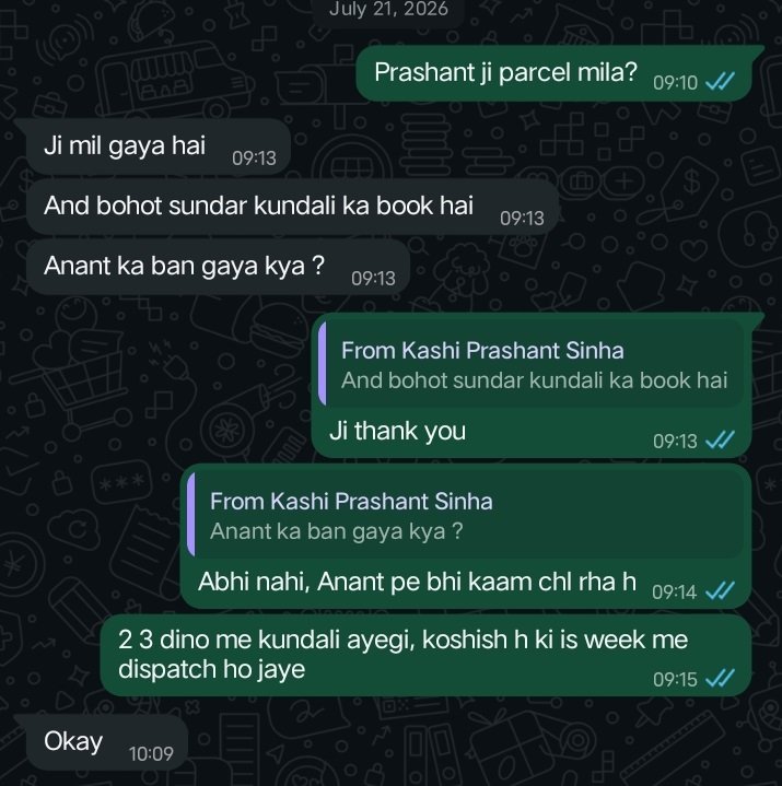 Customer WhatsApp review